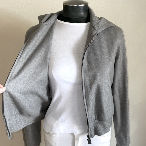 Ralph Lauren Collection Wool Crop Zip-Up Hoodie - Picture 3 of 16